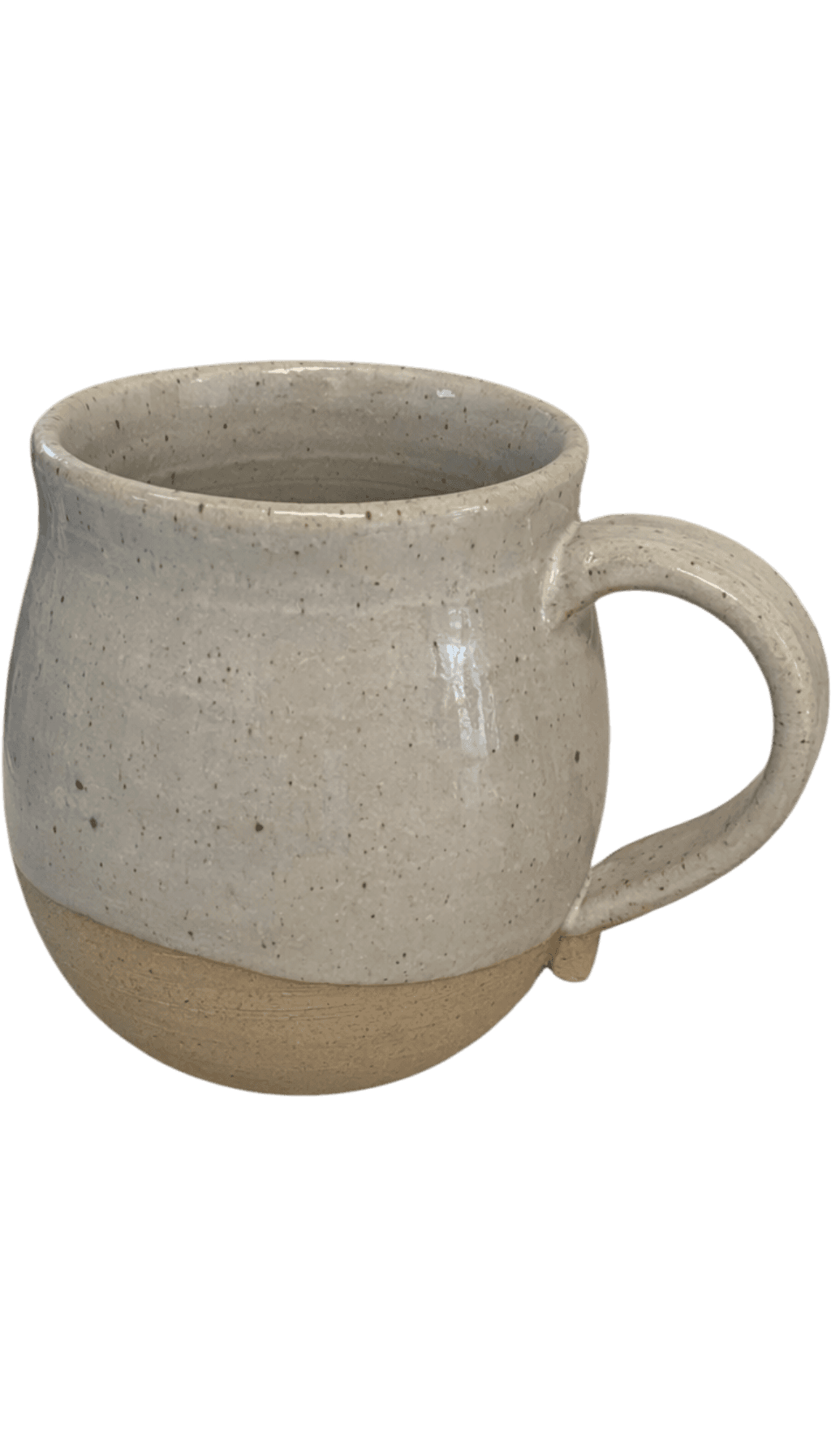 Ceramic mug cut out on a white background after cleanup